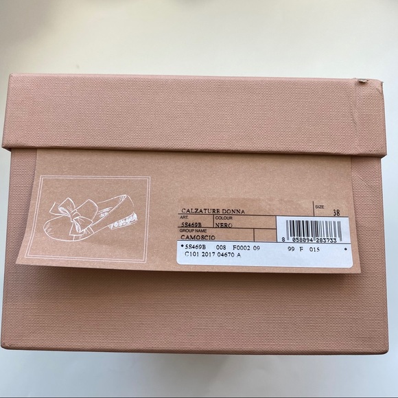 Miu Miu Black Suede Bow Jeweled Donna Loafers 38 - Picture 12 of 12